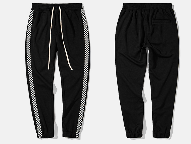 American Tide Summer Original Thin Men and women Lovers Elastic Feet Casual pants Checkered Stripe Sweatpants