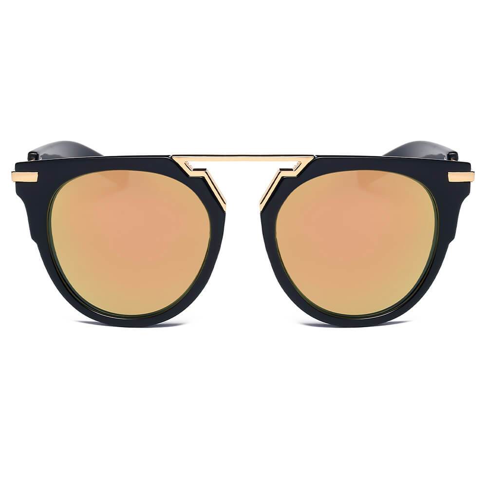 HANOVER | S2004 - Unisex Fashion Brow-Bar Round Sunglasses