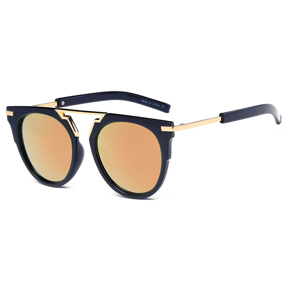 HANOVER | S2004 - Unisex Fashion Brow-Bar Round Sunglasses