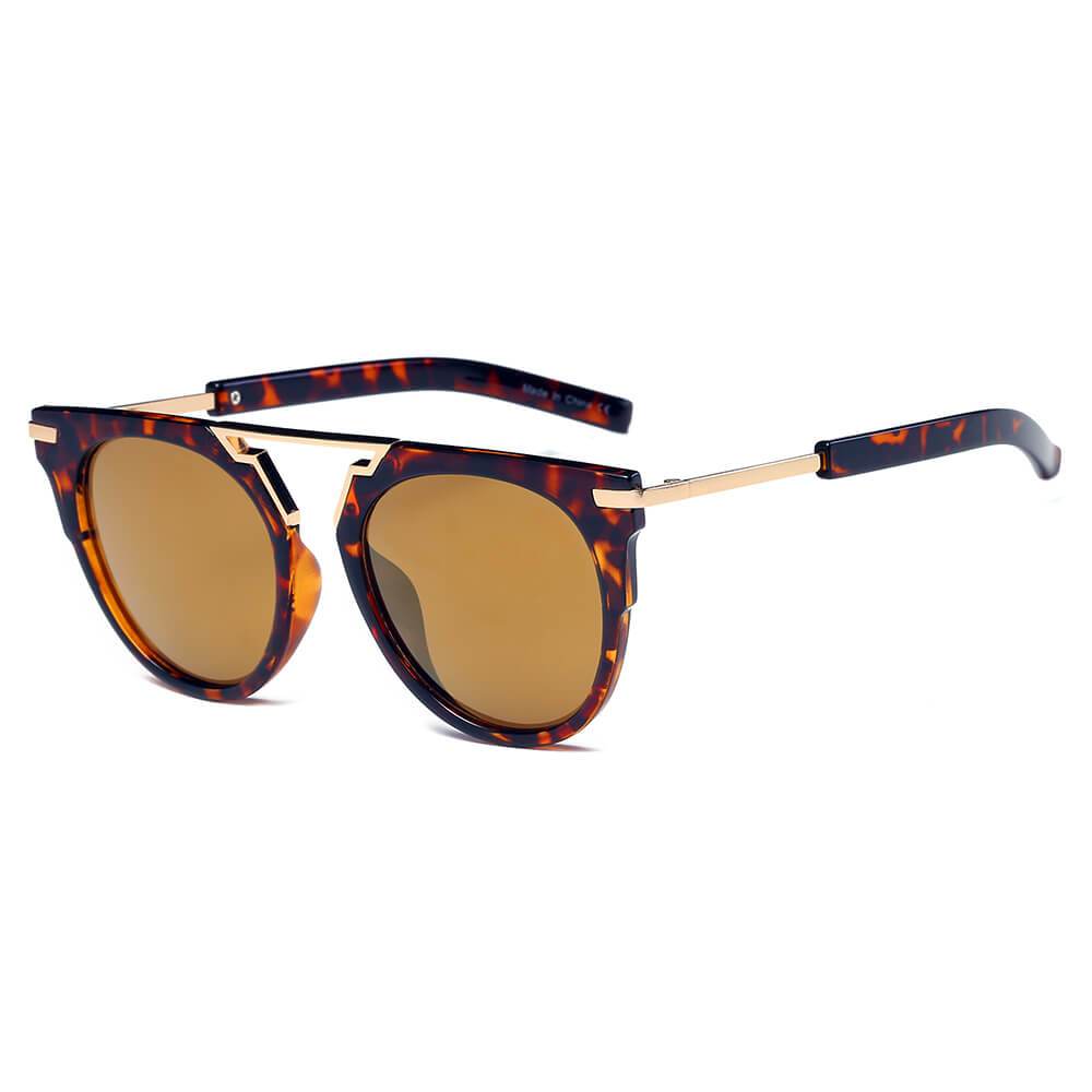 HANOVER | S2004 - Unisex Fashion Brow-Bar Round Sunglasses