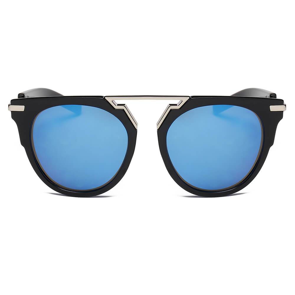 HANOVER | S2004 - Unisex Fashion Brow-Bar Round Sunglasses