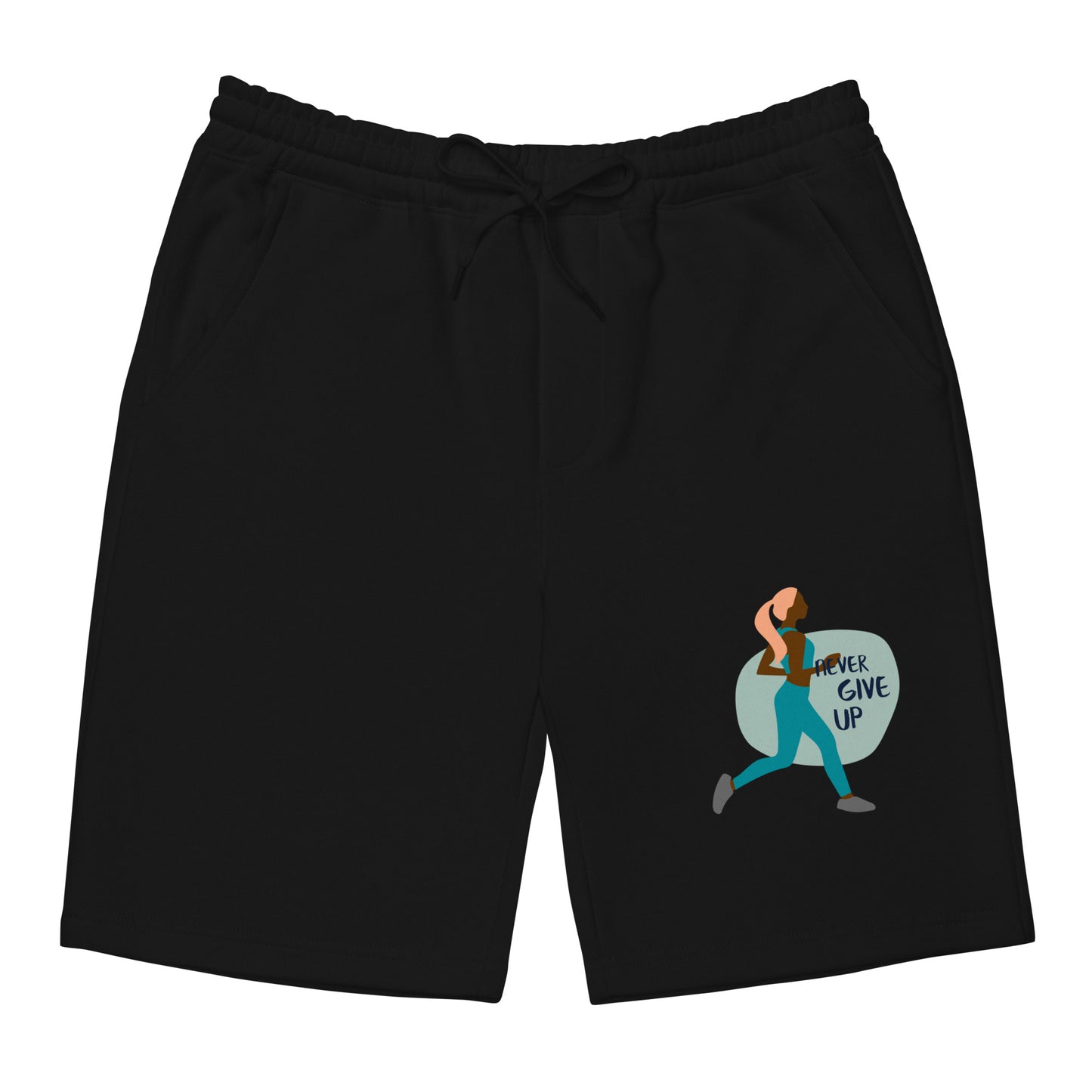 WWC aka WOMEN WITH CHARACTER (NEVER GIVE UP)  fleece shorts