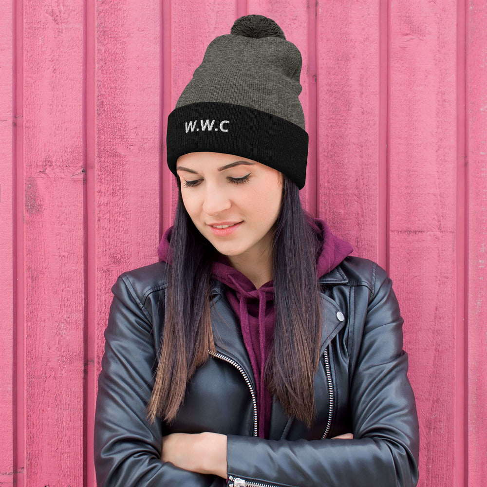 WOMEN WITH CHARACTER (W.W.C)  Pom-Pom Beanie