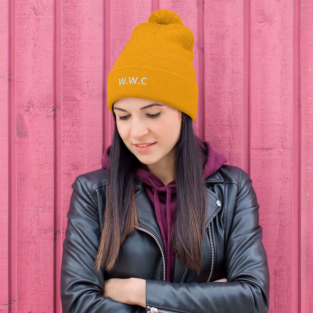 WOMEN WITH CHARACTER (W.W.C)  Pom-Pom Beanie