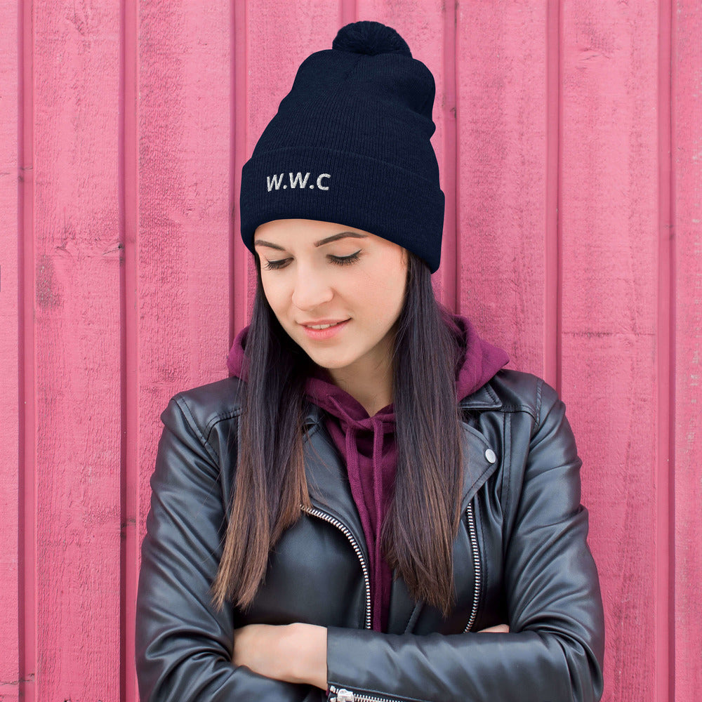 WOMEN WITH CHARACTER (W.W.C)  Pom-Pom Beanie