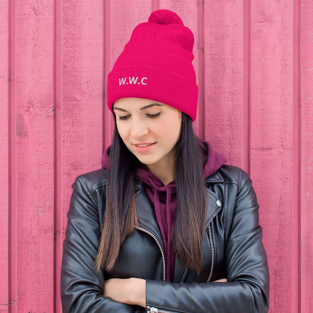 WOMEN WITH CHARACTER (W.W.C)  Pom-Pom Beanie