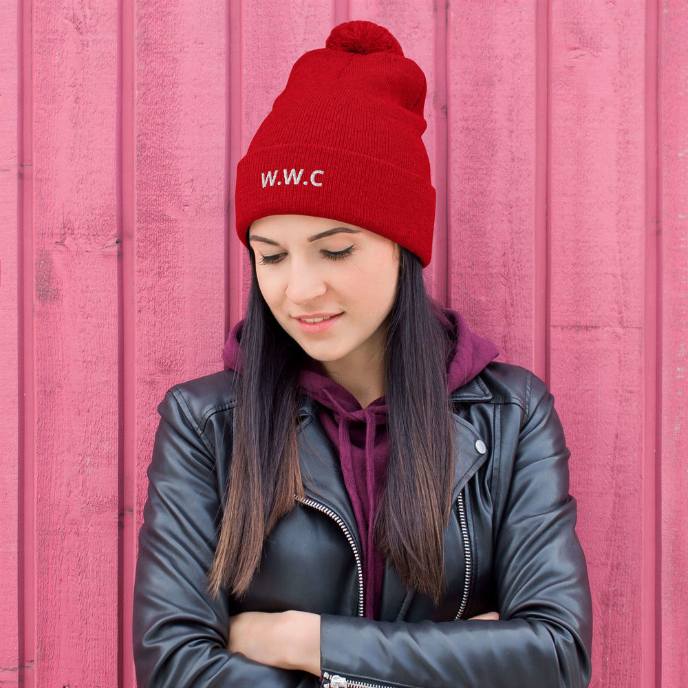 WOMEN WITH CHARACTER (W.W.C)  Pom-Pom Beanie