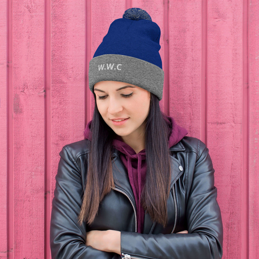 WOMEN WITH CHARACTER (W.W.C)  Pom-Pom Beanie